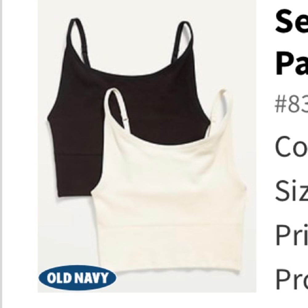 Seamless Rib-Knit Bralette Top 2-Pack